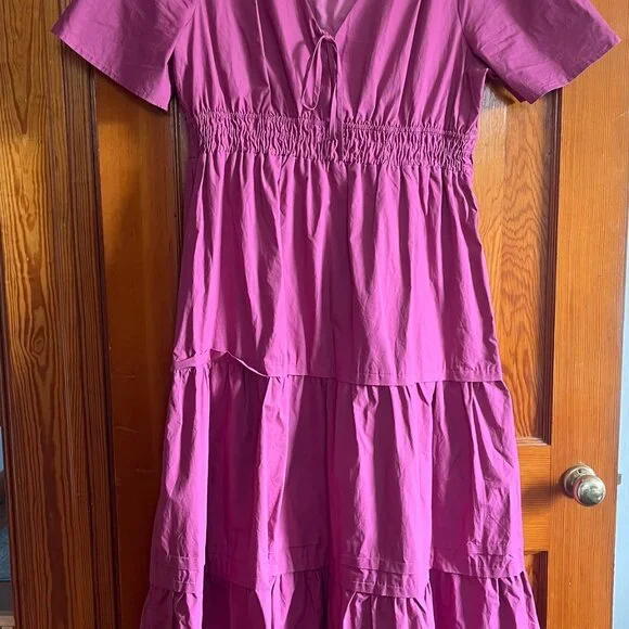 Petal & Pup Madelyn Tiered Maxi Dress in Berry XL - Picture 2 of 3